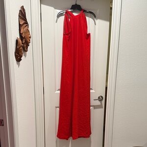 Charlotte Avery Elegant Scarlet Halter Jumpsuit